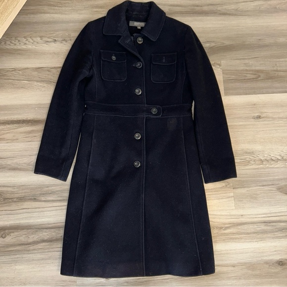Kenneth Cole Navy wool blend pea Coat - Picture 1 of 3